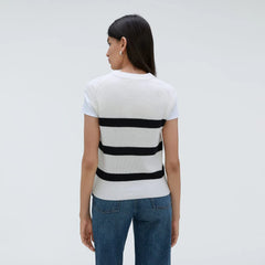 The Cotton Summer Sweater Tank |  Canvas / Black