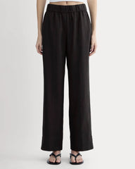 The Linen Easy Pant | Black