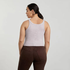 The Pima Micro-Rib Short Tank | Wisteria Grey