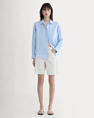 The Must-Have Shirt in Linen | Sky Blue / White