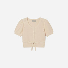 The Puff Sleeve Sweater Top | Parchment
