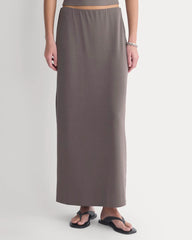 Maxi Skirt in Butterknit | Charcoal Grey