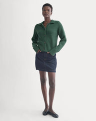Shrunken Cardigan in Everyday Cotton | Hunter Green
