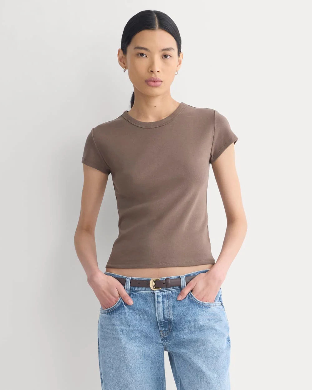 RetroSoft Cotton Crew | Deep Taupe