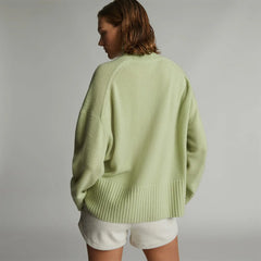 The Cashmere Oversized Turtleneck | Seafoam Green