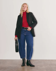 The Luxe Rib Turtleneck | Berry Red