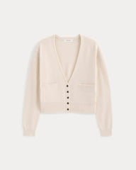 Deep V-Neck Cardigan in Cotton Merino | Canvas
