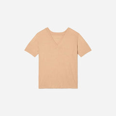The Vintage V-Neck Hemp Tee | Hazelnut