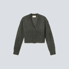 The Alpaca V-Neck Cropped Cardigan | Kambaba