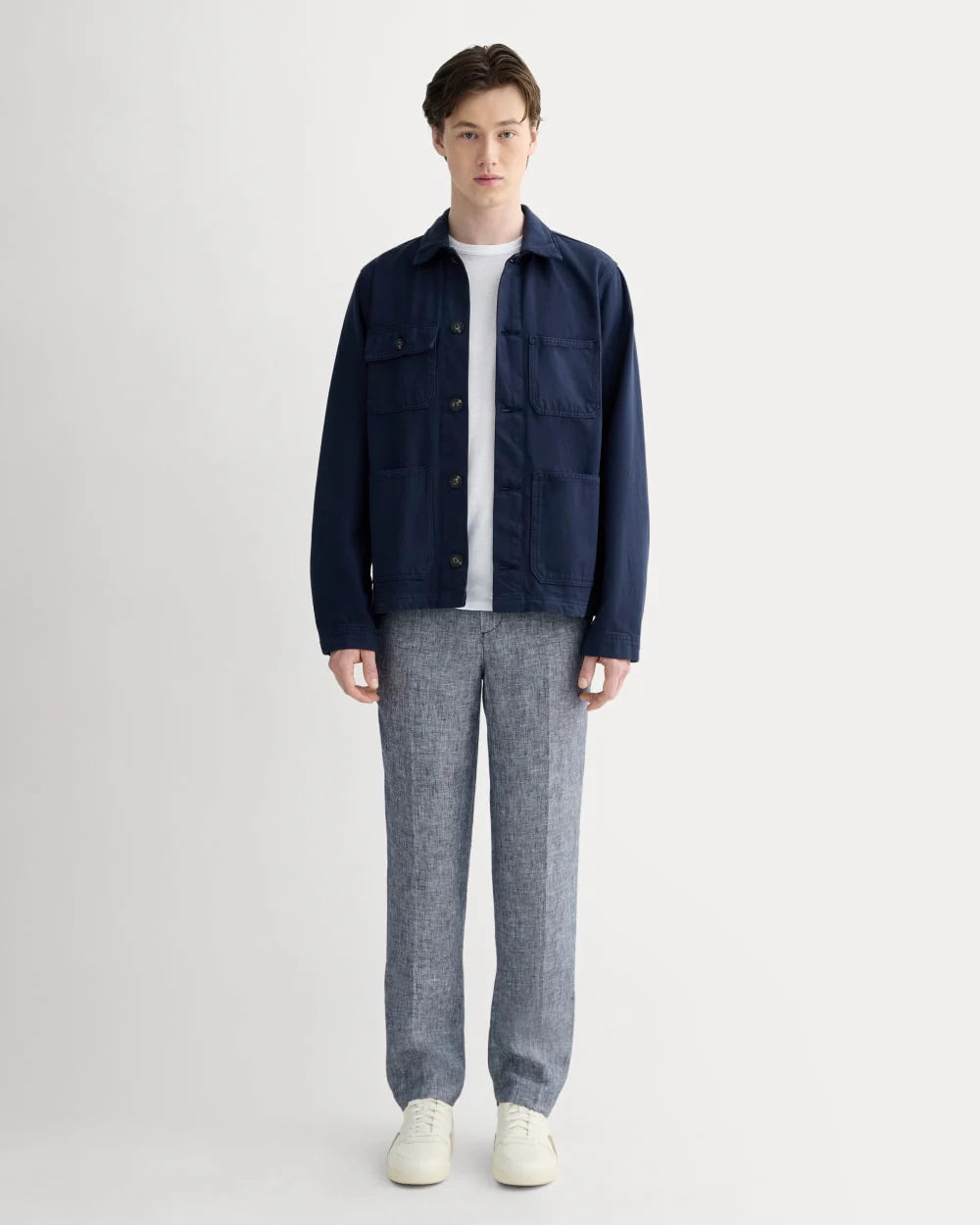 The Linen Trouser | Navy Chambray
