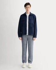 The Linen Trouser | Navy Chambray