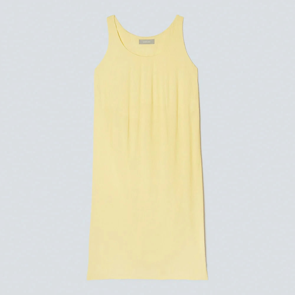 The Naia™ Ripple Tank Dress | Pastel Yellow