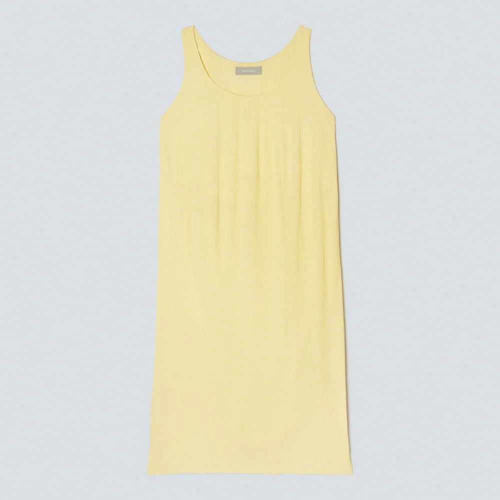 The Naia™ Ripple Tank Dress | Pastel Yellow