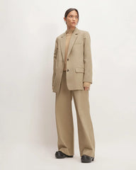 The Oversized Blazer in Buttersmooth | Cornstalk / Black