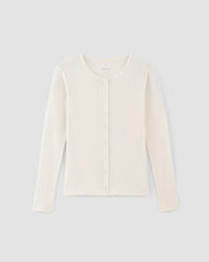 The Vintage Rib Cardigan | Bone