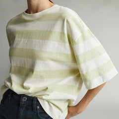 The Premium Weight Relaxed Tee | Seafoam Green / Canvas Tan