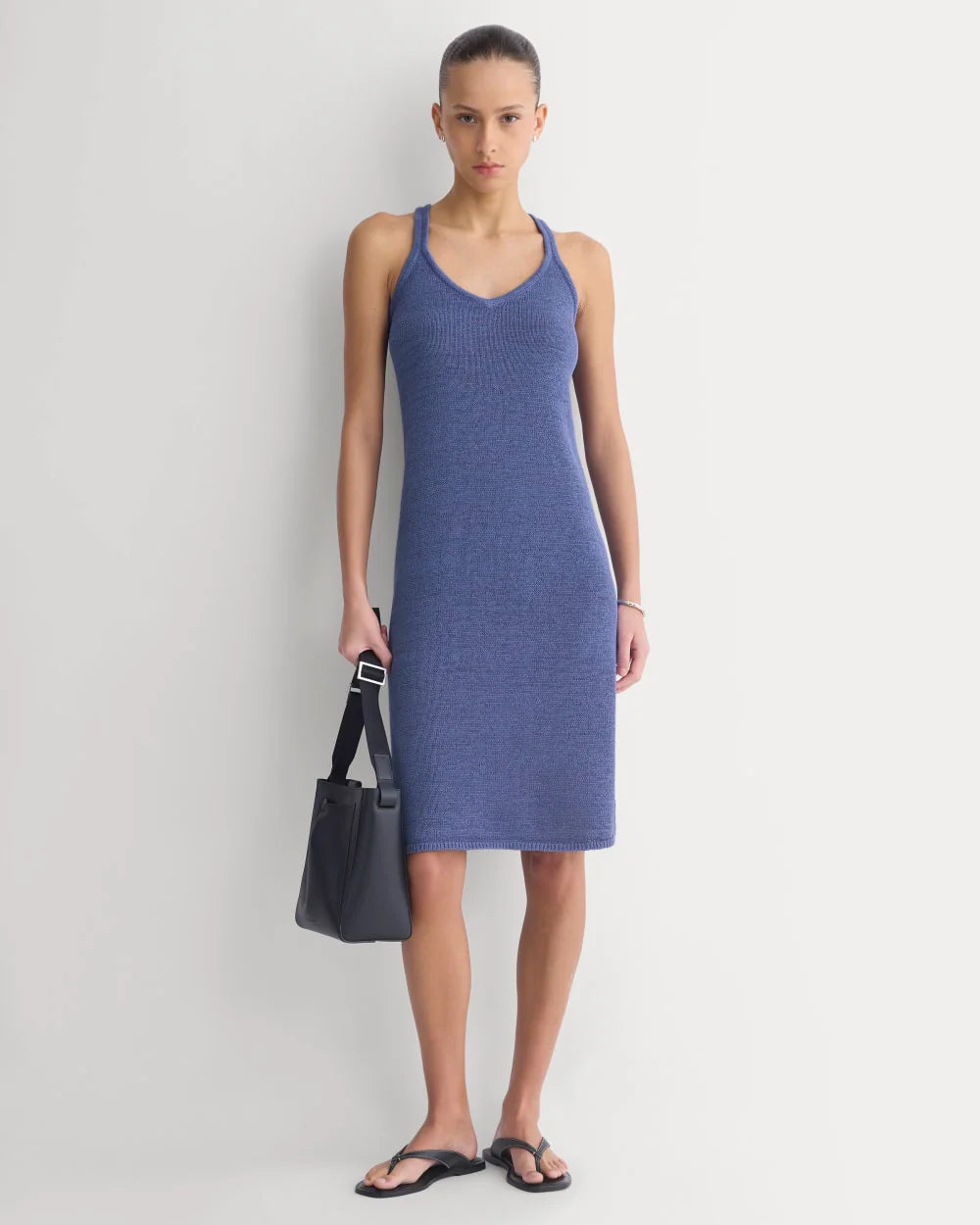 Sweater Racerback Midi Dress | Blue Dusk