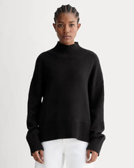 The Boxy Turtleneck in Everyday Cotton | Black