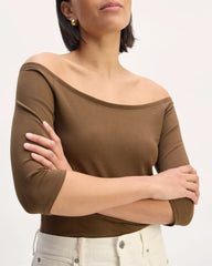 The Form Off-Shoulder Top | Cocoa