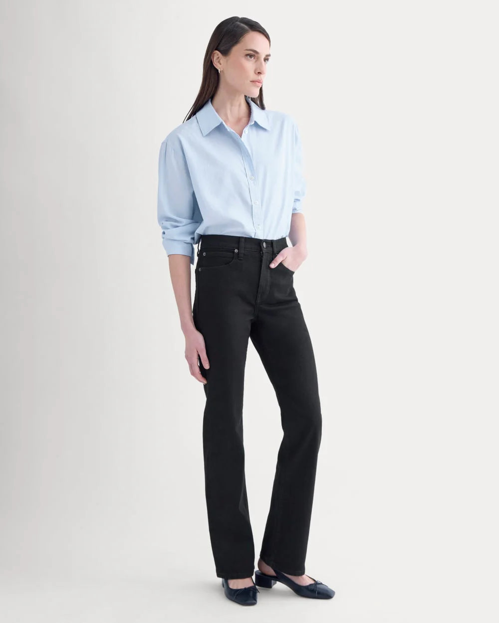 High-Rise Slim Bootcut Jean | Black