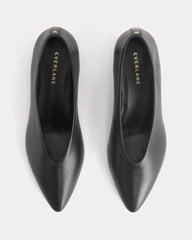 Made in Italy Almond-Toe Pump | Black Leather