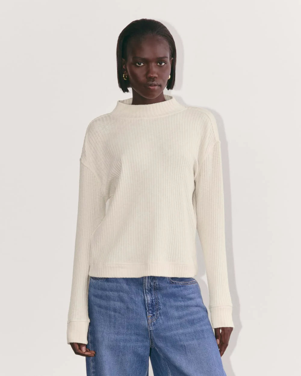 The Cozy Rib Funnel-Neck | Bone