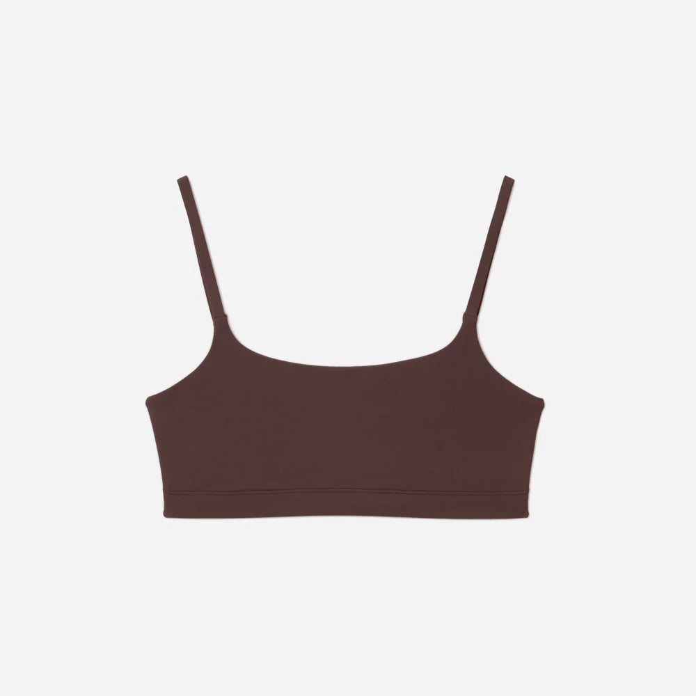 The Invisible Square-Neck Bralette | Dark Tan