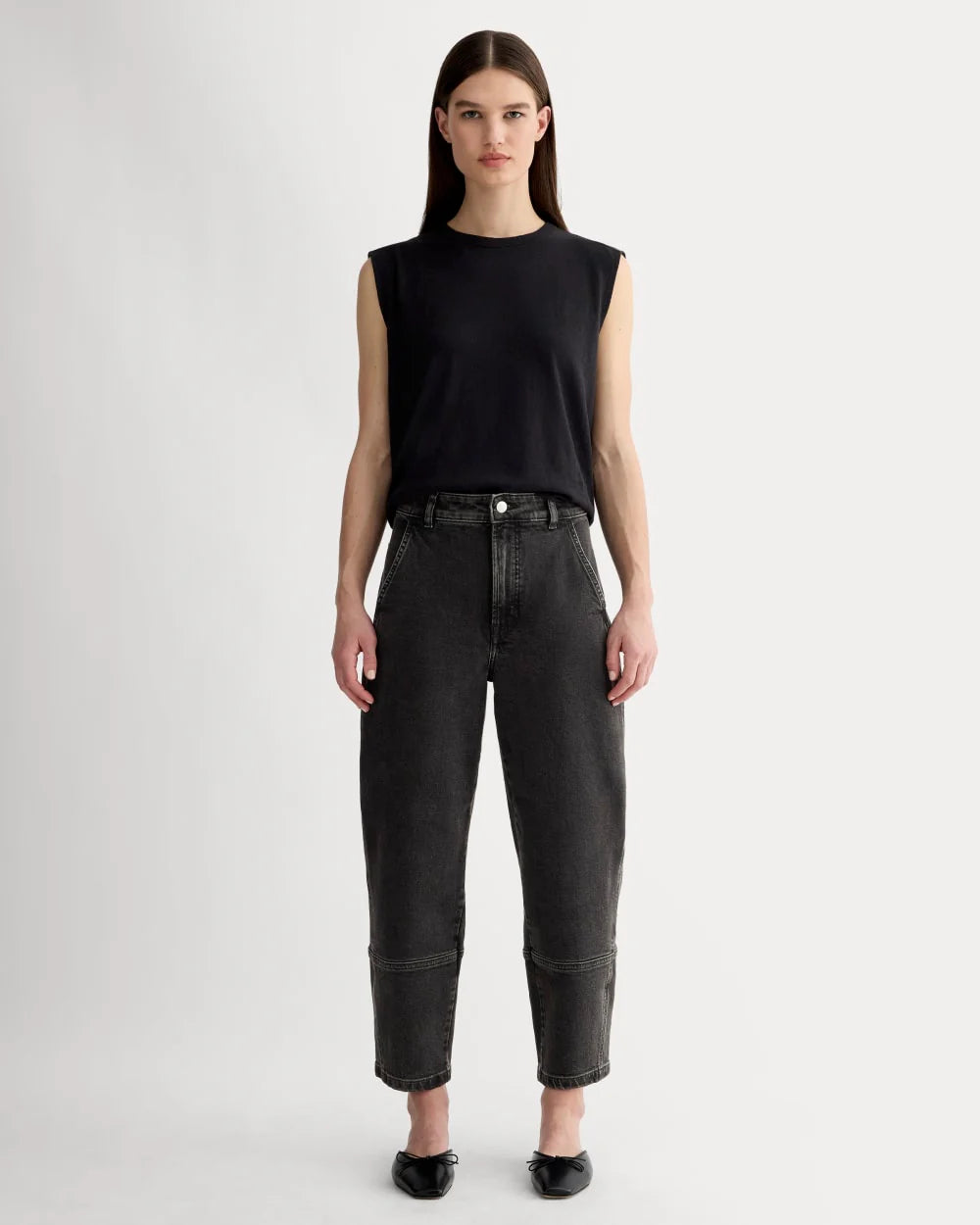 The Utility Barrel Pant | Washed Black | Regular