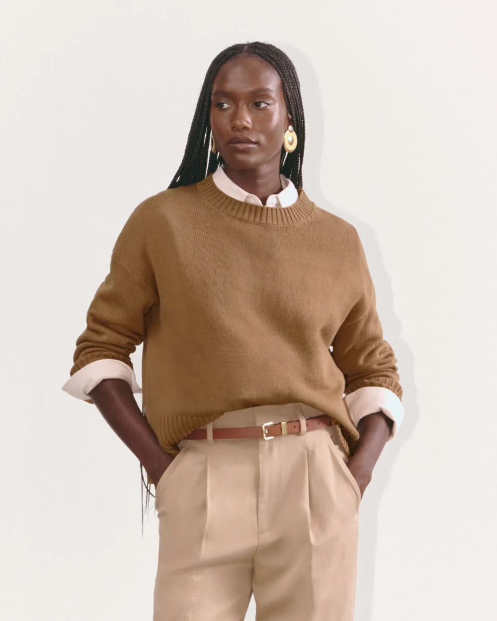 The Boxy Sweater in Everyday Cotton | Toasted Coconut