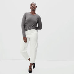 The Organic Cotton Long-Sleeve Crew | Charcoal