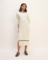 The Cotton Wide Rib Midi Dress | Canvas