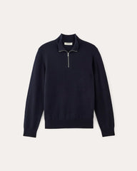The Quarter-Zip in Cashmere |  Navy