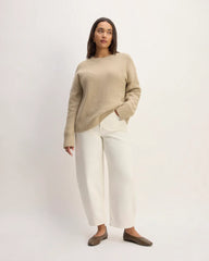 The Cotton Honeycomb Square Crew | Trench Coat Khaki