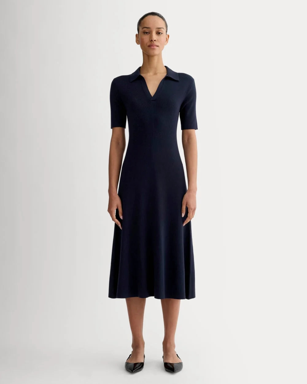 The Knit Polo Dress | Navy