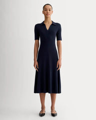 The Knit Polo Dress | Navy