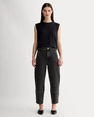 The Utility Barrel Jean | Washed Black | Regular