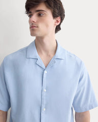 Cropped Resort Shirt | Light Blue