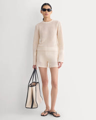 Open Knit Long-Sleeve Crew in Everyday Cotton | Canvas