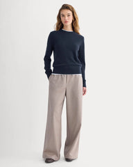 Cashmere Slim Crew Sweater | Navy