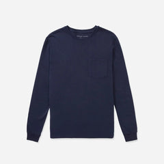 The Organic Cotton Long-Sleeve Pocket Tee | Deep Navy