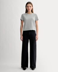 The Box-Cut Tee in Essential Cotton |  Heathered Grey | No Pocket