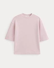 Lightweight Terry Oversized Tee | Burnished Lilac