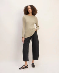 The Cotton Rib Crew | Trench Coat Khaki