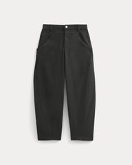 Double-Stitch Barrel Pant | Black