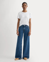 The Box-Cut Tee in Cotton Linen | White
