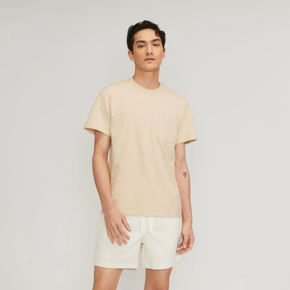 The Premium-Weight Pocket Tee | Uniform | Heathered Cashew