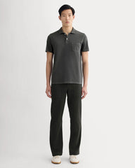 The Essential Organic Garment-Dyed Polo | Black