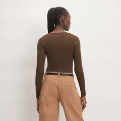 The Supima® Form Ballet Neck Tee | Cocoa