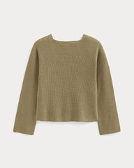 The Boatneck Top in Everyday Cotton | Dark Heathered Camel