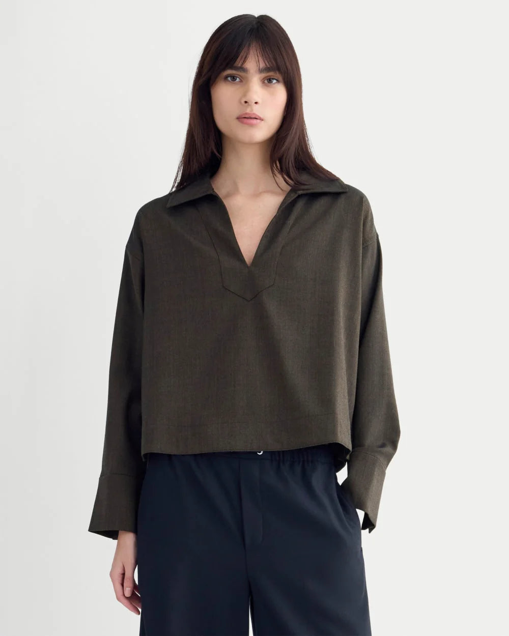 Overshirt in Tailor Twill | Heathered Fudge